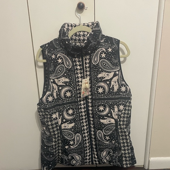 New Johnny Was Black and White Reversible Vest - Picture 3 of 12